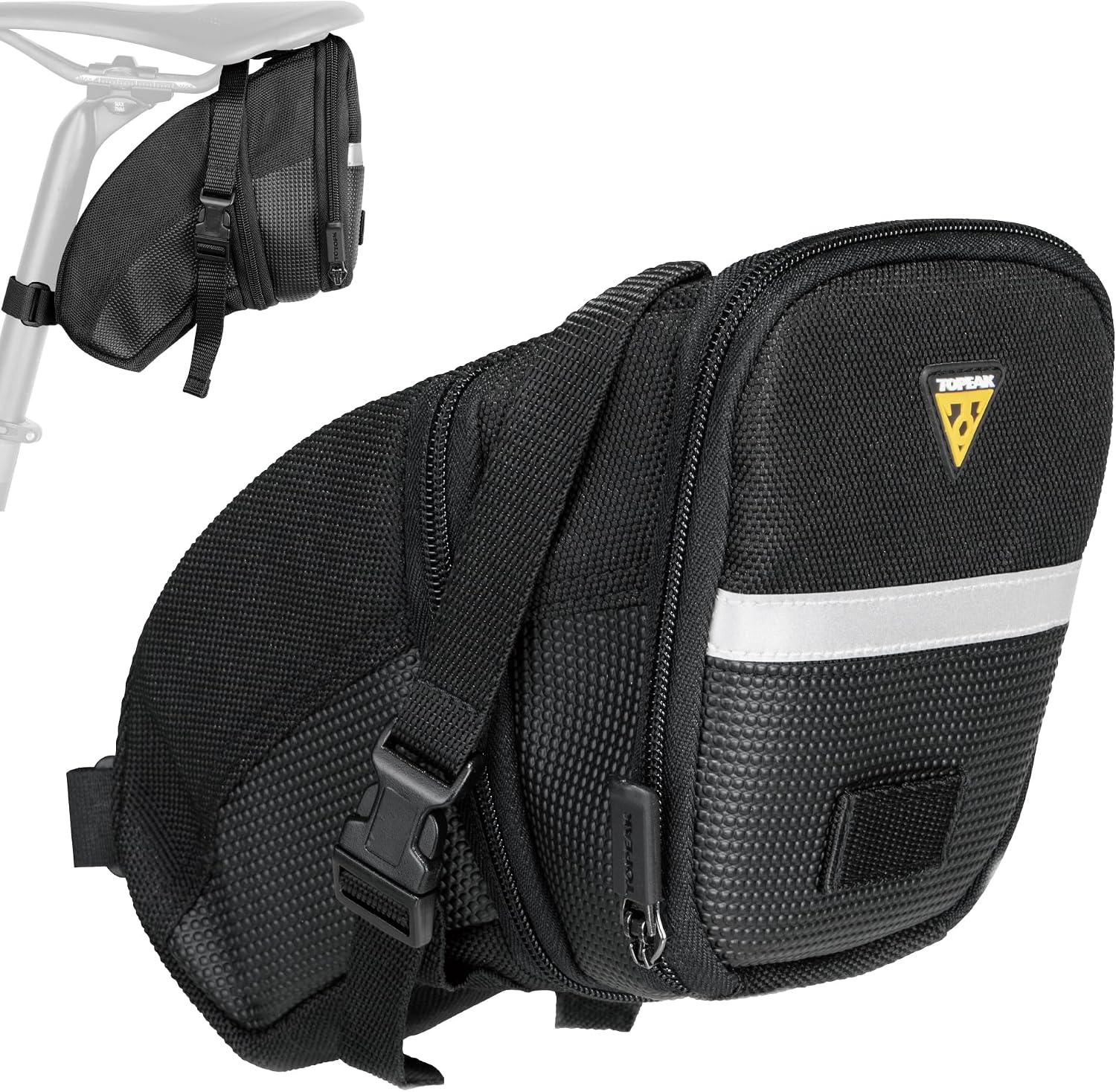 Topeak TC2262B Aero Wedge Pack with Strap Mount, Large , Black
