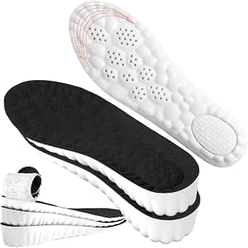 Height Increase Insoles for Men, 4D Cloud-Like Memory Foam Height Booster Insoles - Shock Absorbing Trim-to-Fit Steppers Insoles for Confidence & Effortless Comfort (Black, 1.4IN / US M 7.5-10.5)